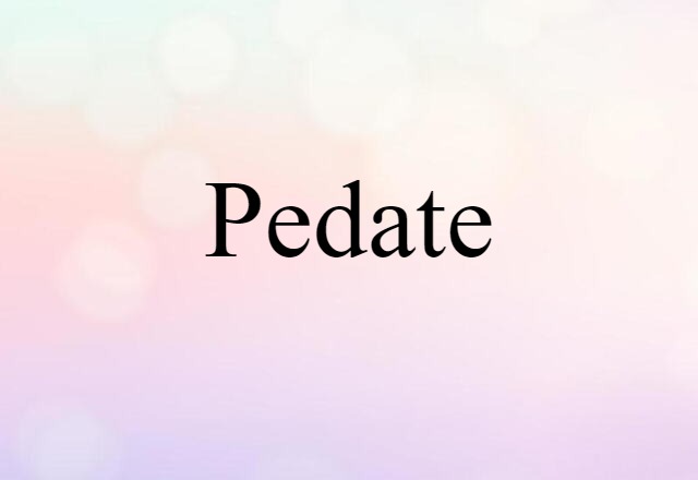 Pedate (noun) Definition, Meaning & Examples