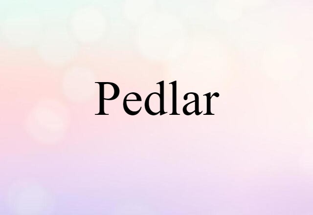 Pedlar (noun) Definition, Meaning & Examples