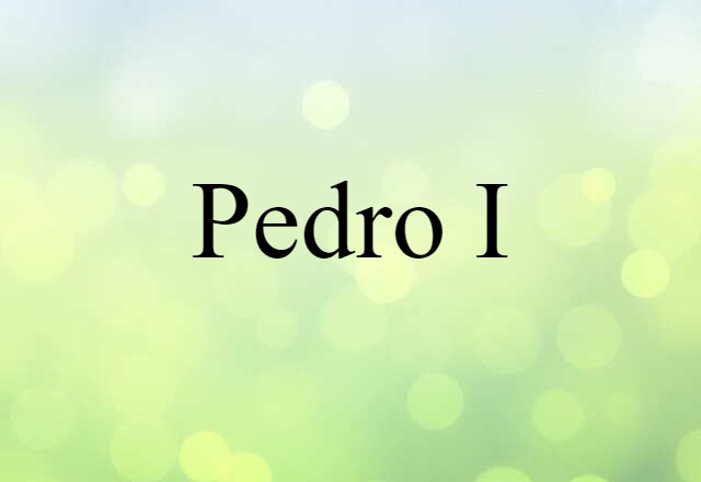 Pedro I