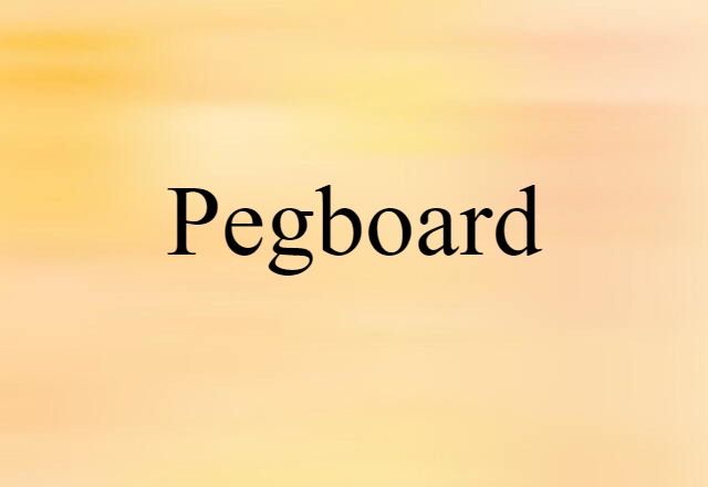 pegboard