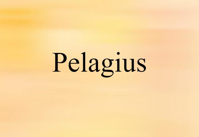 Pelagius (noun) Definition, Meaning & Examples