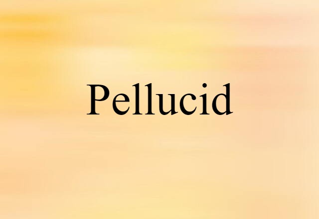 Pellucid (noun) Definition, Meaning & Examples