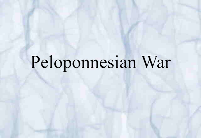 Peloponnesian War