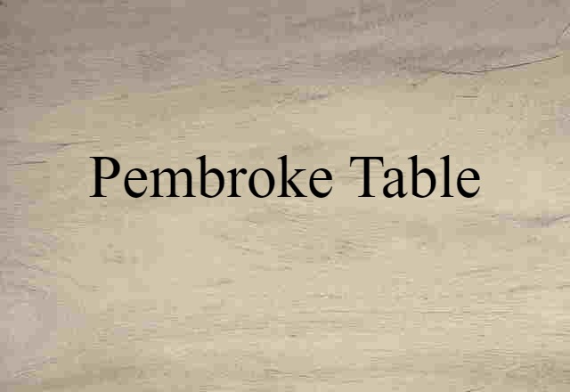 Pembroke table