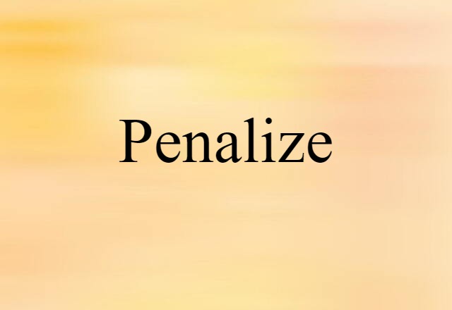 penalize