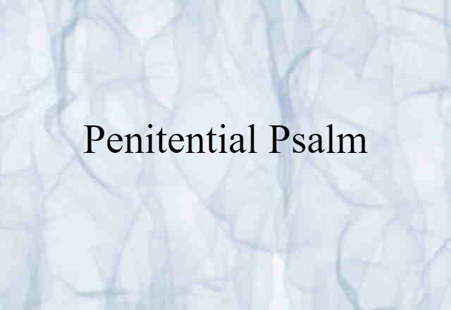 penitential Psalm