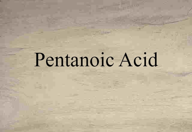 pentanoic acid