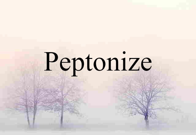 Peptonize (noun) Definition, Meaning & Examples