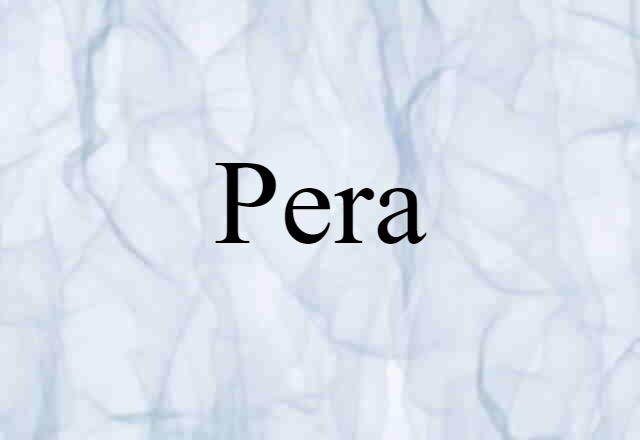 Pera (noun) Definition, Meaning & Examples