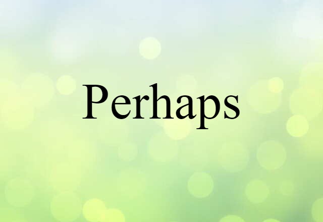 Perhaps (noun) Definition, Meaning & Examples