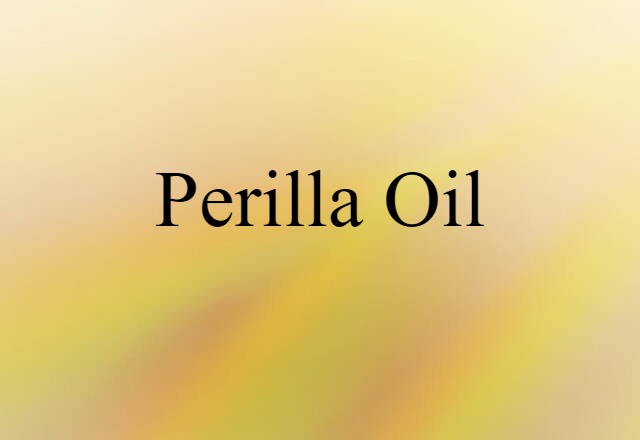 perilla oil