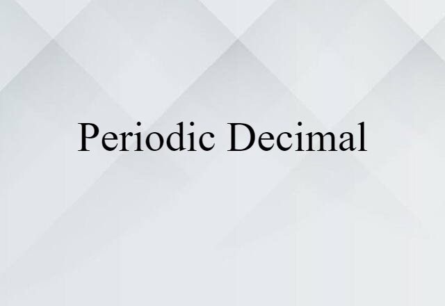 periodic decimal