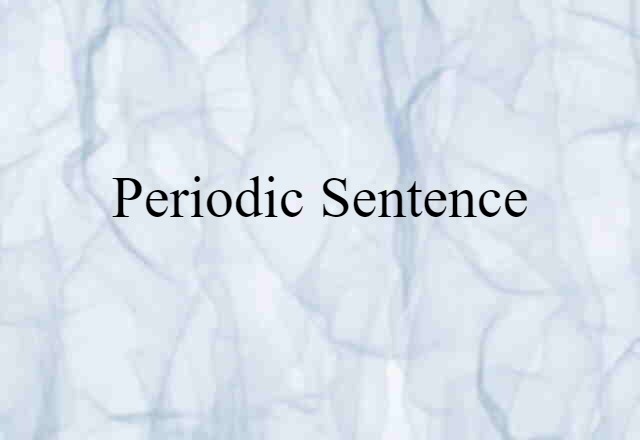 periodic sentence