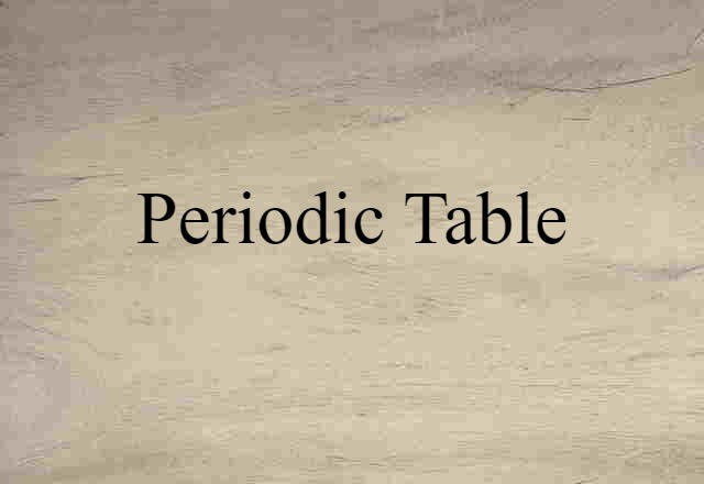 periodic table