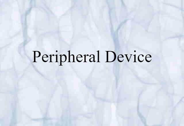 Peripheral Device (noun) Definition, Meaning & Examples