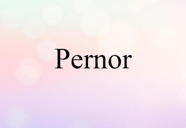 Pernor (noun) Definition, Meaning & Examples