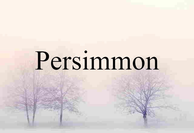 Persimmon (noun) Definition, Meaning & Examples