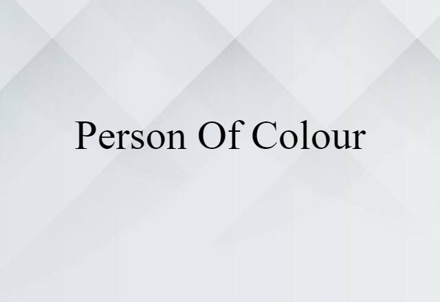 person of colour