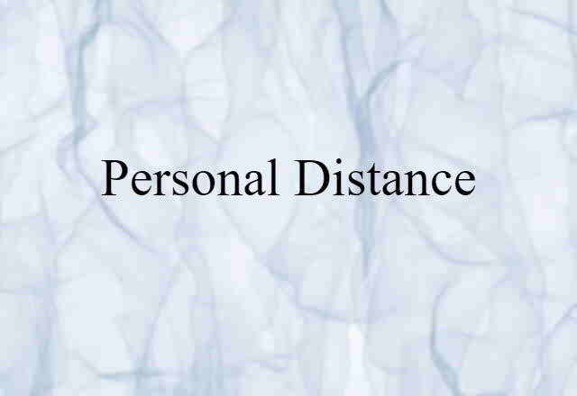 personal distance