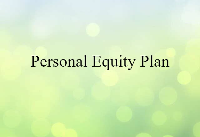 personal equity plan