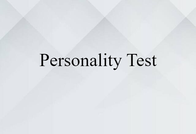 personality test