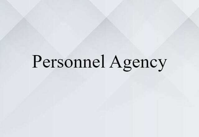 personnel agency