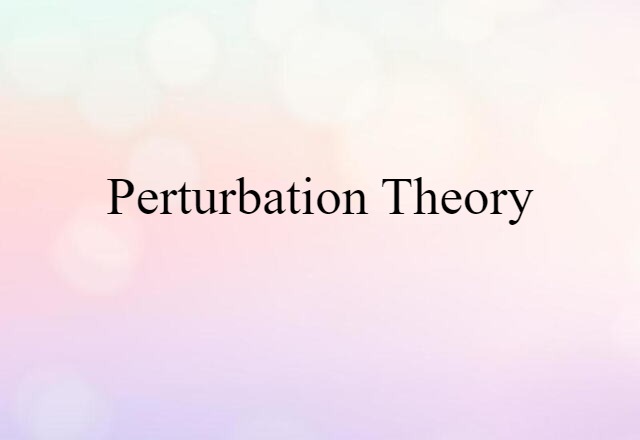 perturbation theory