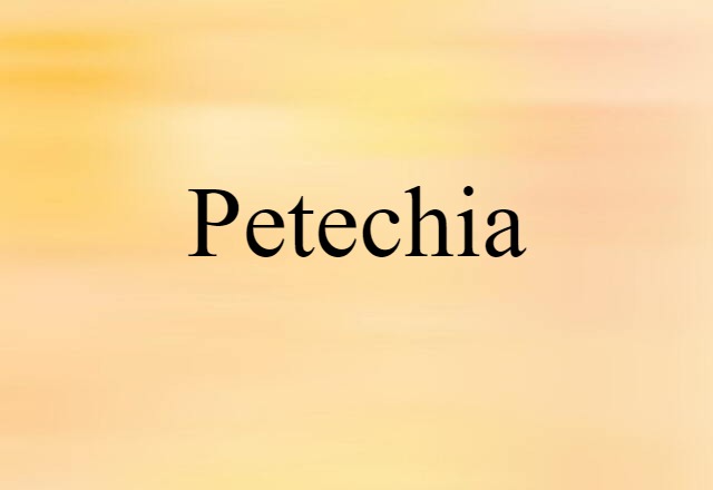 Petechia (noun) Definition, Meaning & Examples