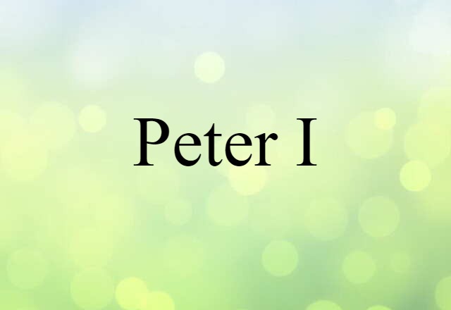 Peter I