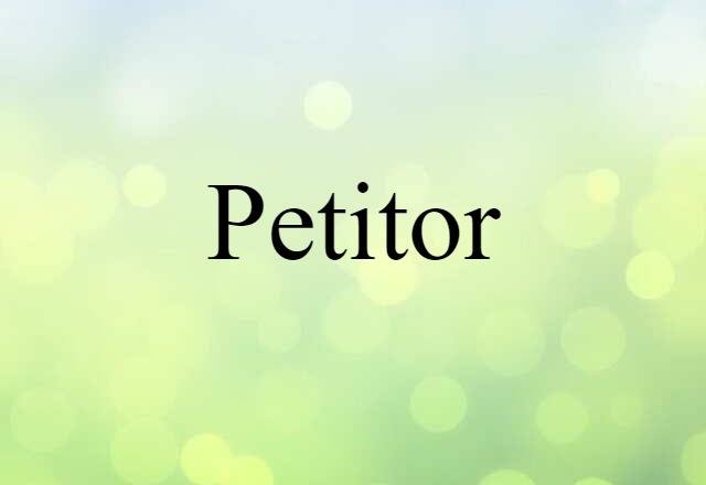 Petitor (noun) Definition, Meaning & Examples