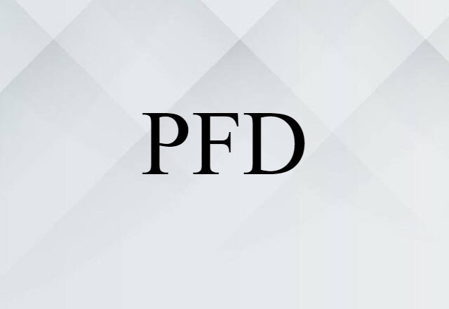 PFD (noun) Definition, Meaning & Examples