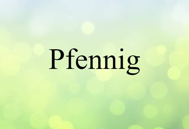 pfennig