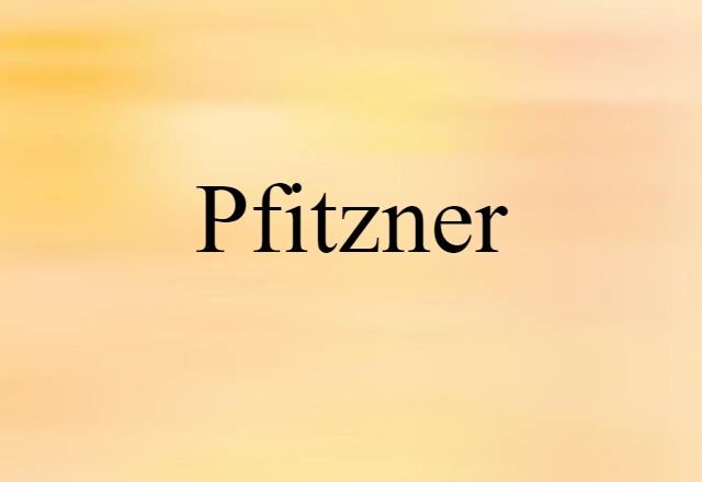 Pfitzner (noun) Definition, Meaning & Examples