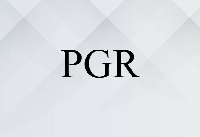 PGR (noun) Definition, Meaning & Examples