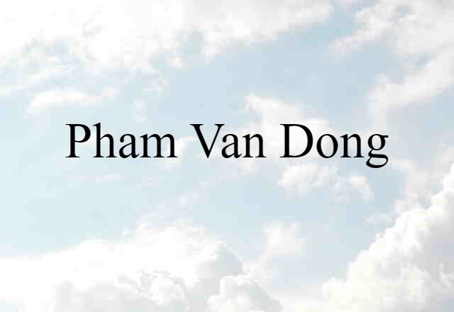 Pham Van Dong