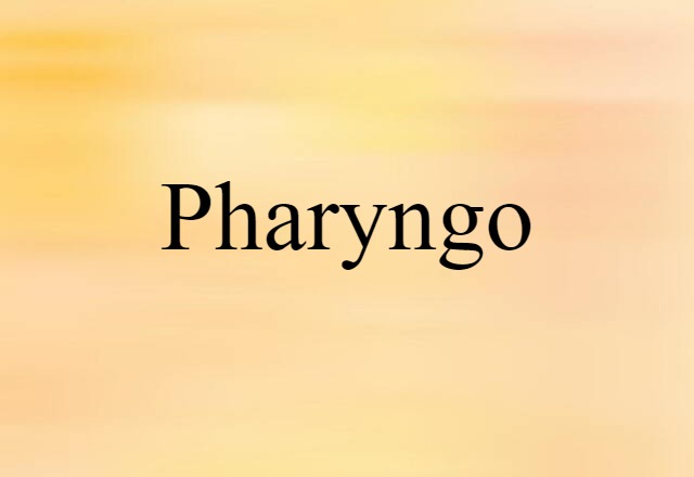 Pharyngo- (noun) Definition, Meaning & Examples