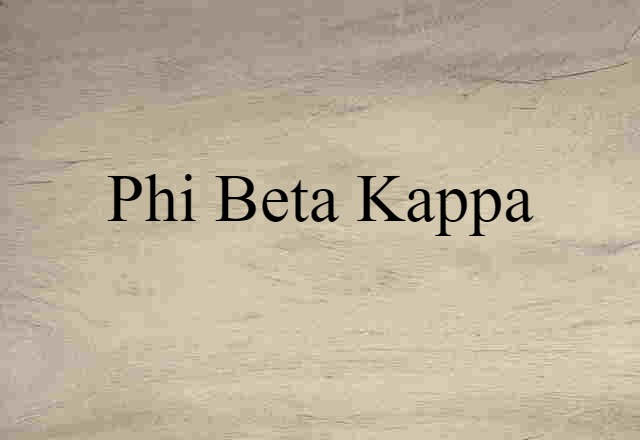 Phi Beta Kappa