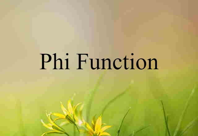 phi function