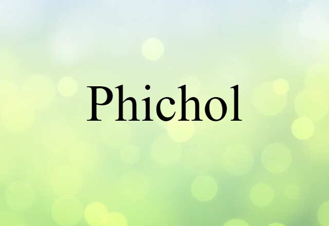 Phichol (noun) Definition, Meaning & Examples