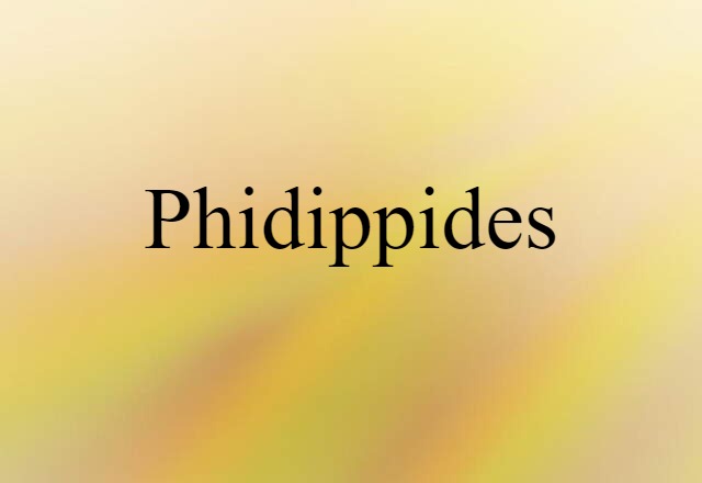 Phidippides (noun) Definition, Meaning & Examples