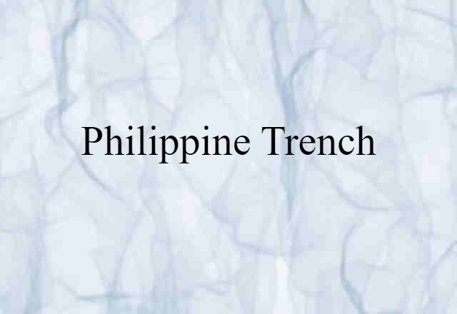 Philippine Trench (noun) Definition, Meaning & Examples