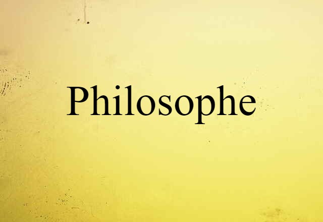 Philosophe (noun) Definition, Meaning & Examples