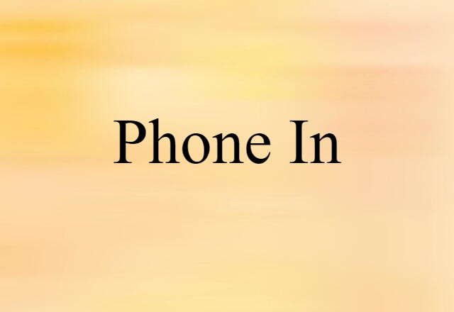 phone in