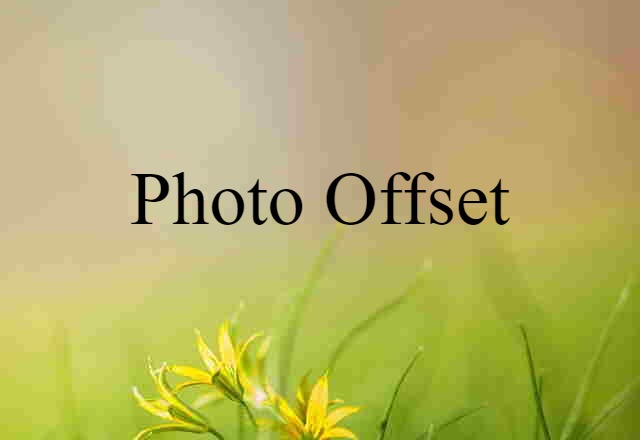 Photo Offset (noun) Definition, Meaning & Examples