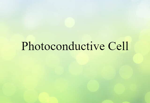 photoconductive cell