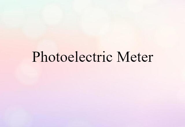 photoelectric meter