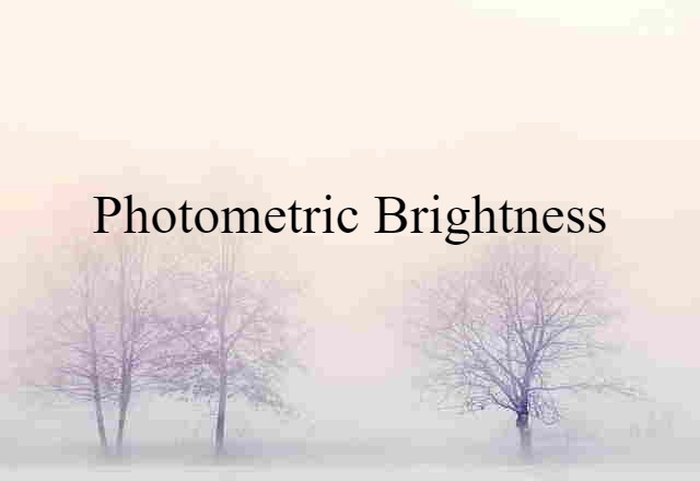 photometric brightness