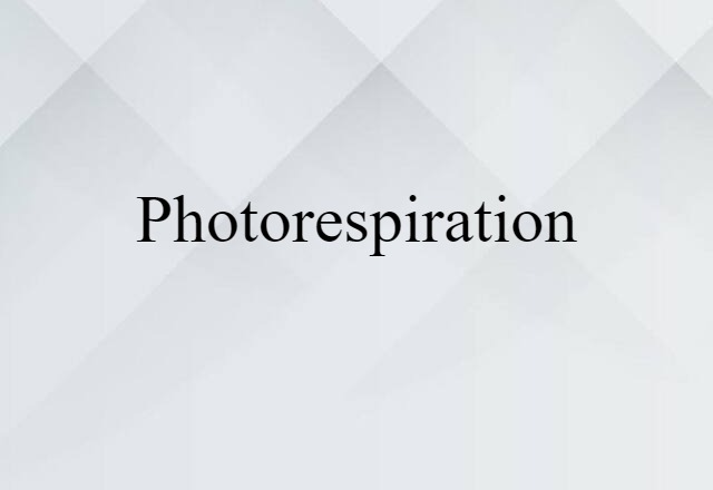 Photorespiration (noun) Definition, Meaning & Examples