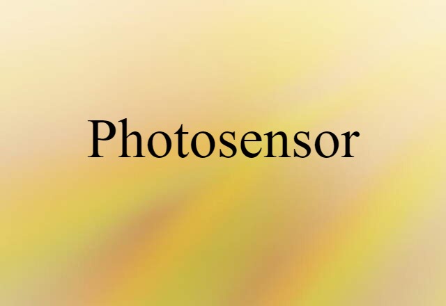 Photosensor (noun) Definition, Meaning & Examples