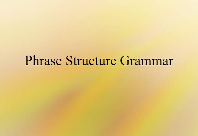 phrase-structure grammar